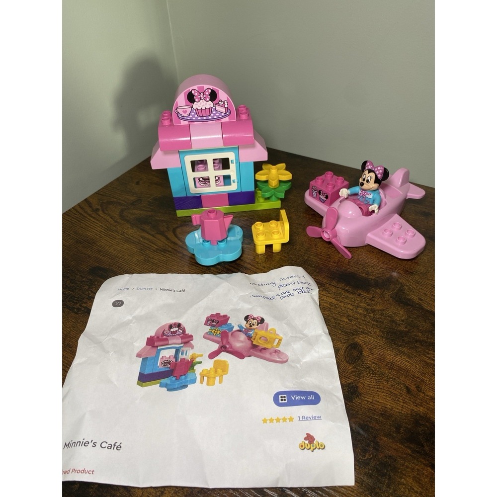Lego Duplo 10830 Minnie Mouse Cafe' Set - Missing 2 pieces
